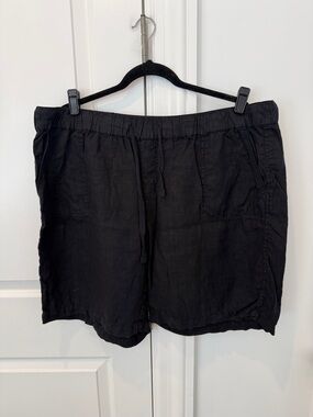Caslon 9” Linen Drawstring Shorts Size XXL Black